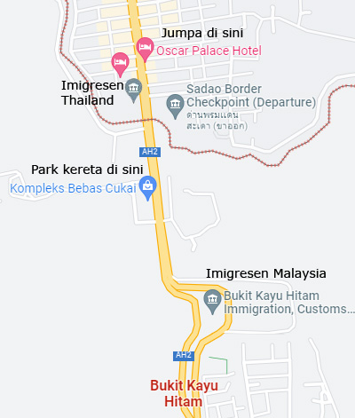 Kedudukan Kompleks Bebas Cukai Bukit Kayu Hitam